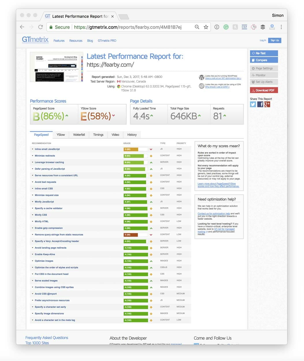 GTMetrics