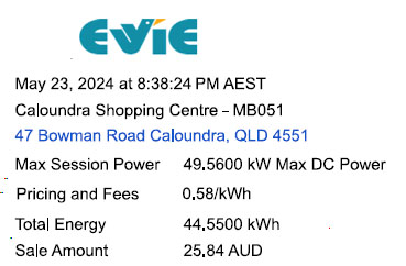 Charging Invoice