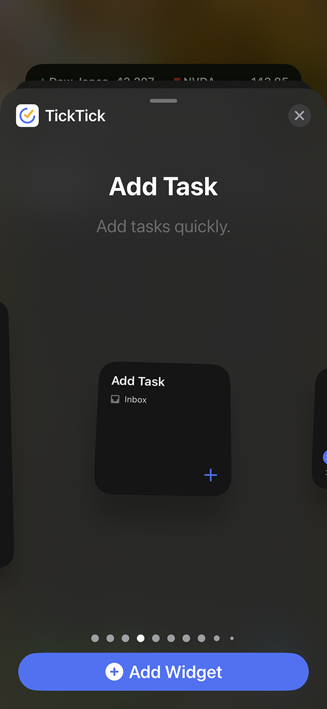 Add Task Widget