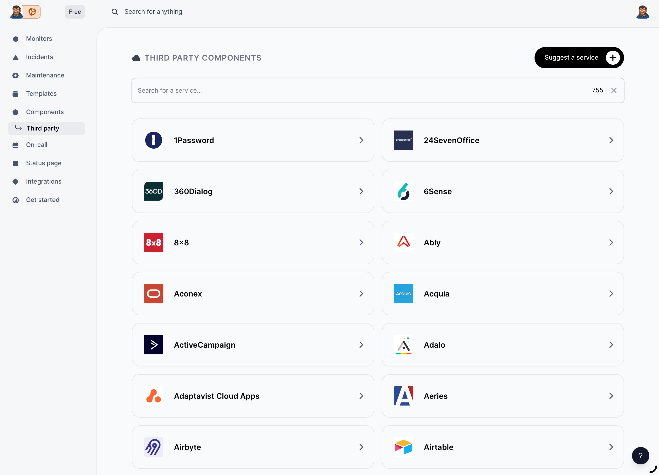 InStatus - third parties