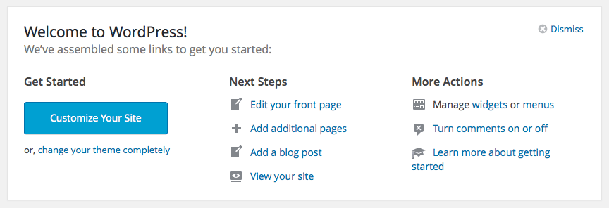 WordPress Getting Started