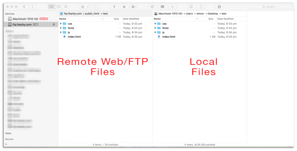 FTP files