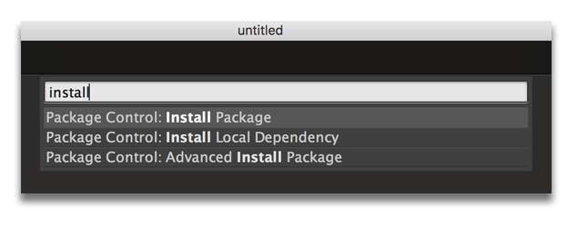 Sublime instal package