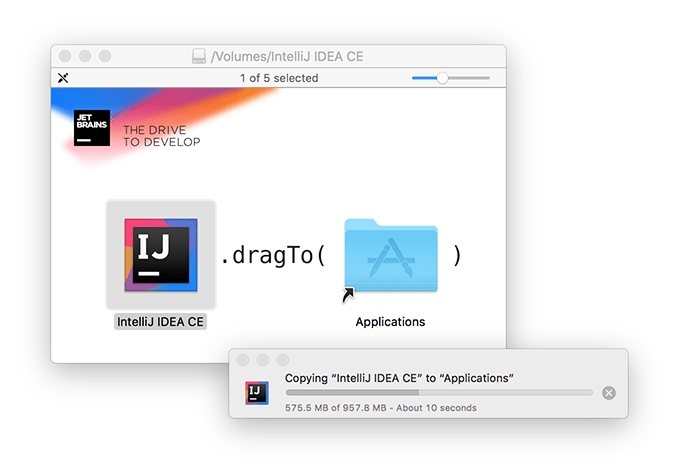 Drag Intelli J to your applications folder 