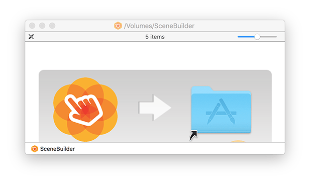 Drag the scene builder to your apps folder to install