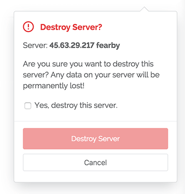 Delete Vultr Server