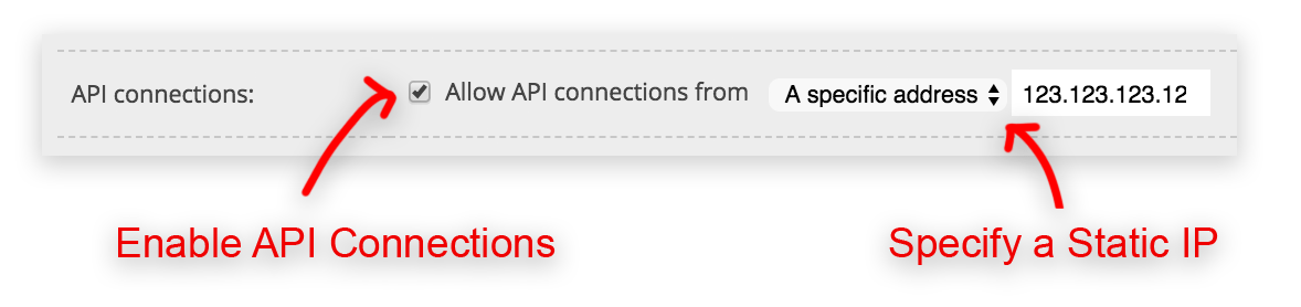 Enable API Connections