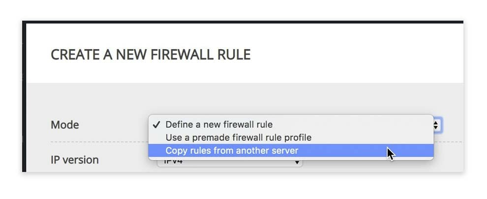 Copy Firewall rules option at UpCloud