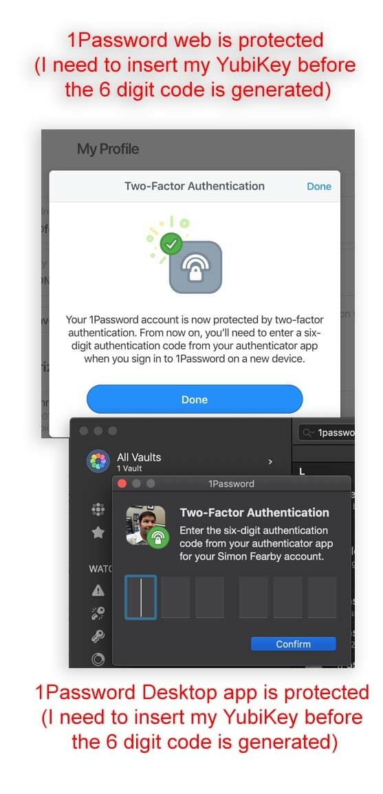 2 Factor Auth enabled on 1password
