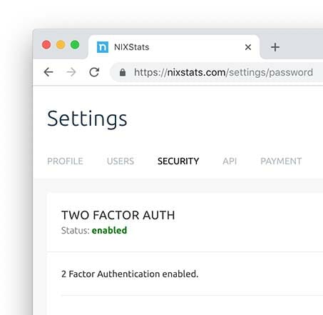 Nixstats Two Factor Auth