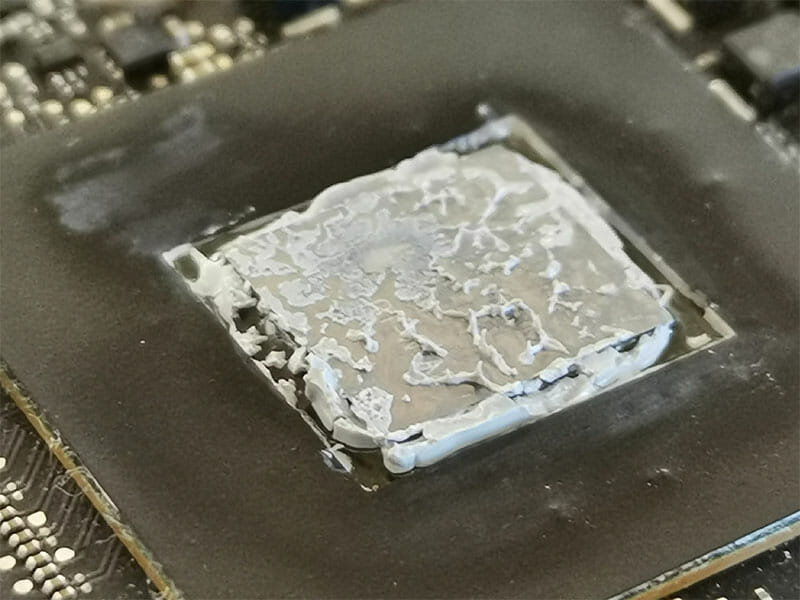 Picture of dry stock thermal paste