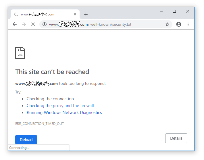 http://www.bankdomain.com/.well-known/security.txt file not found