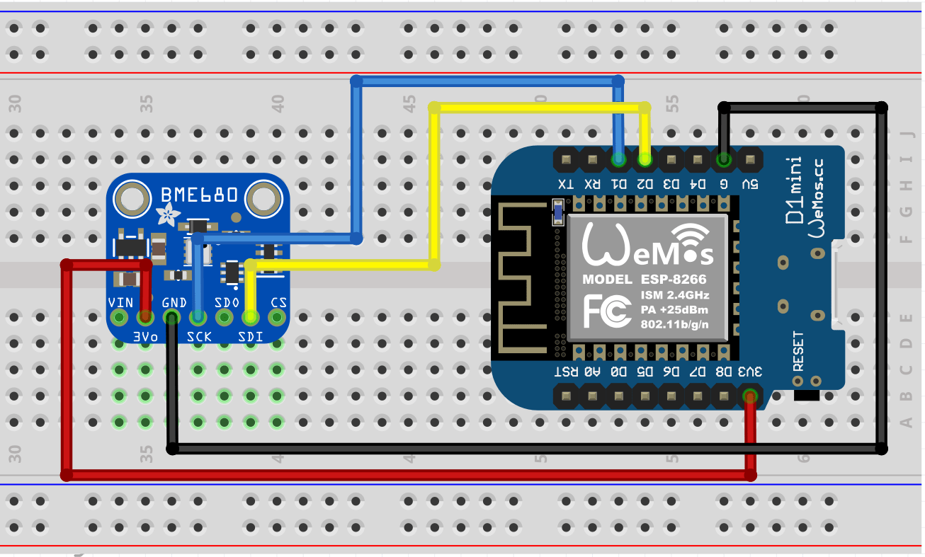 Adafruit BME680 (Adafruit BME680 - Temperature, Humidity, Pressure and ...