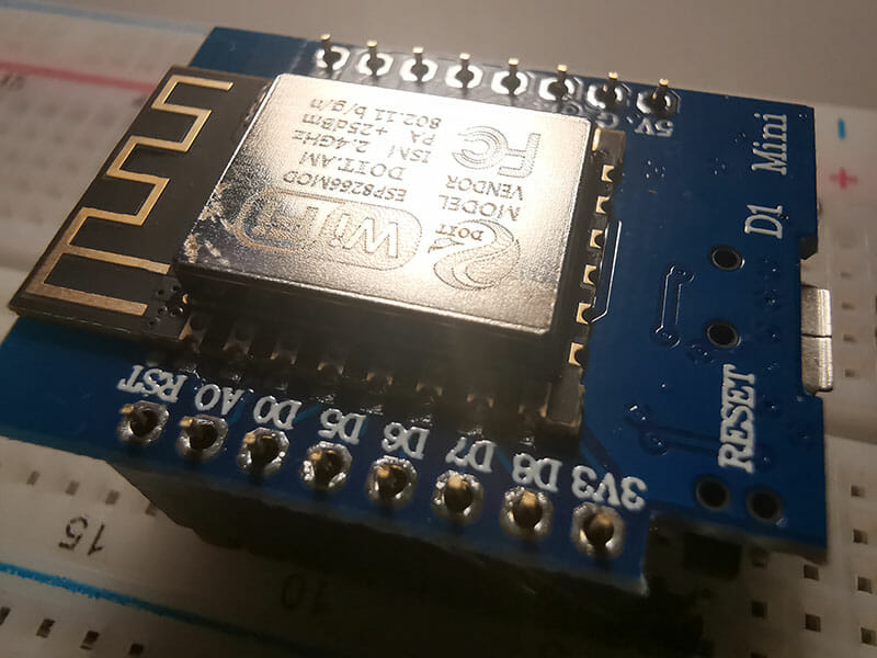 Picture of a Wemos D1 MIni with no legs soldered on