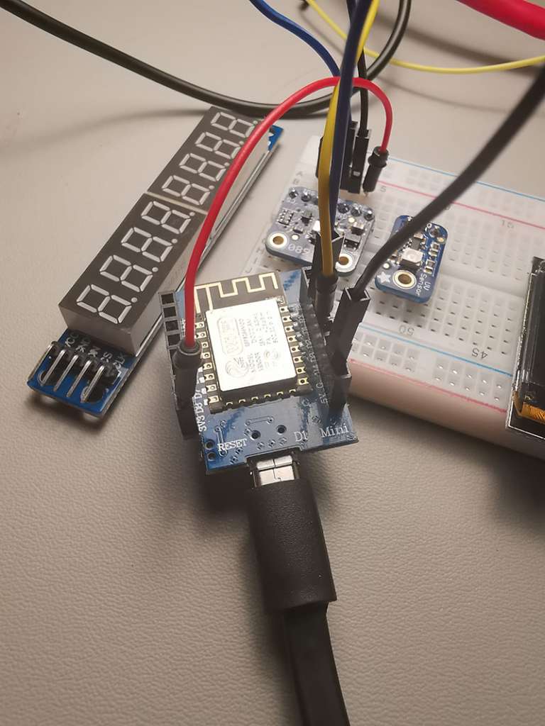 USB Plugged into the WeMos D1 Mini