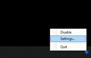You can enable or disable the NextDNS service from the Windows system tray