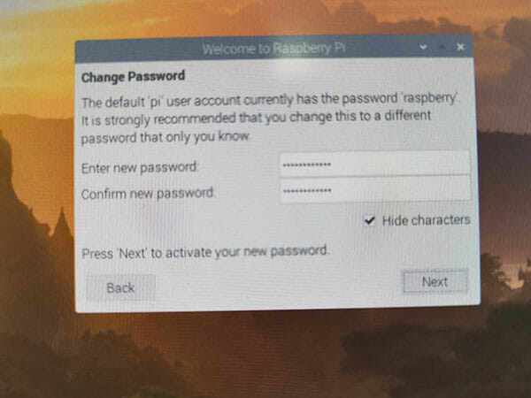 Set Password Screenshot