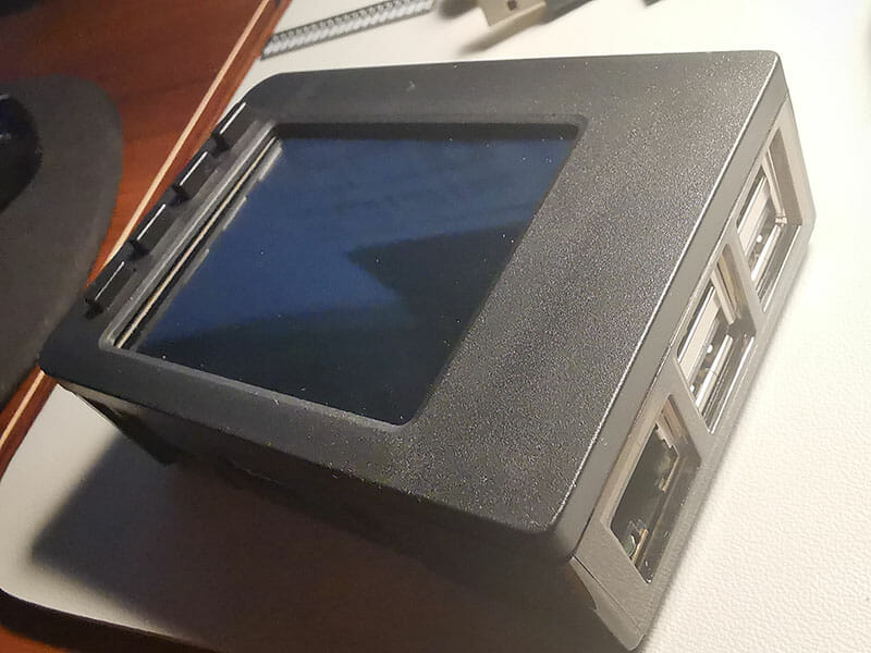 Photo showing the case and LCD screen