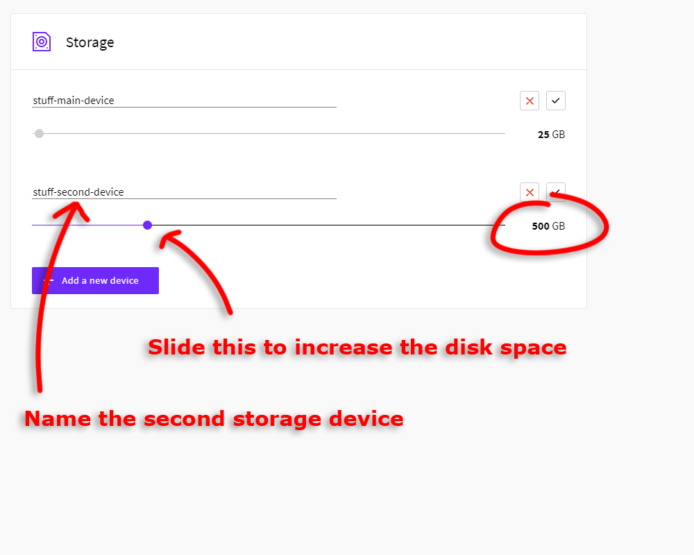 Name of the second storage device