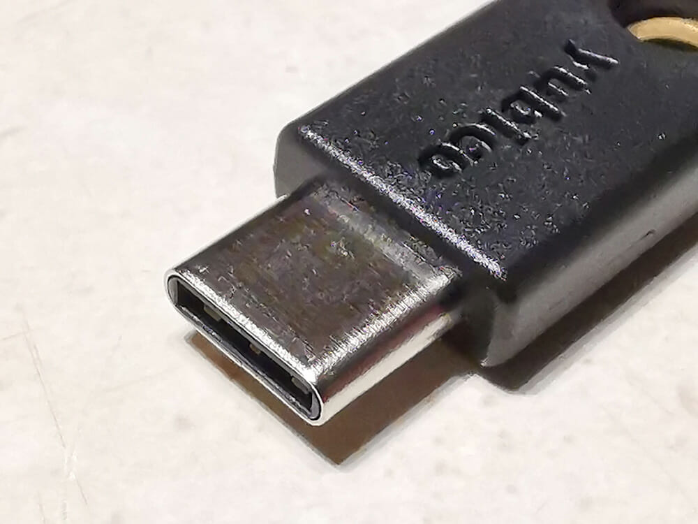 USB-C plug up close