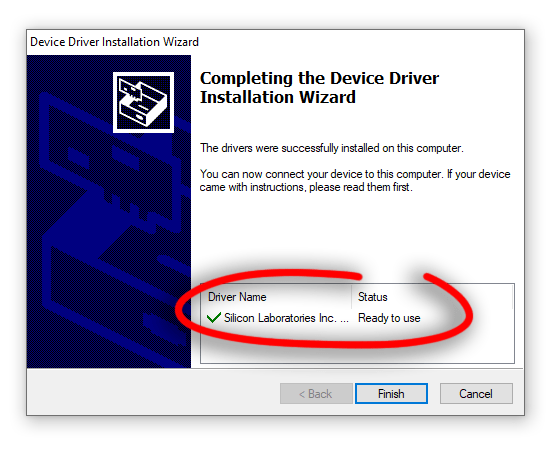 Driver Installed