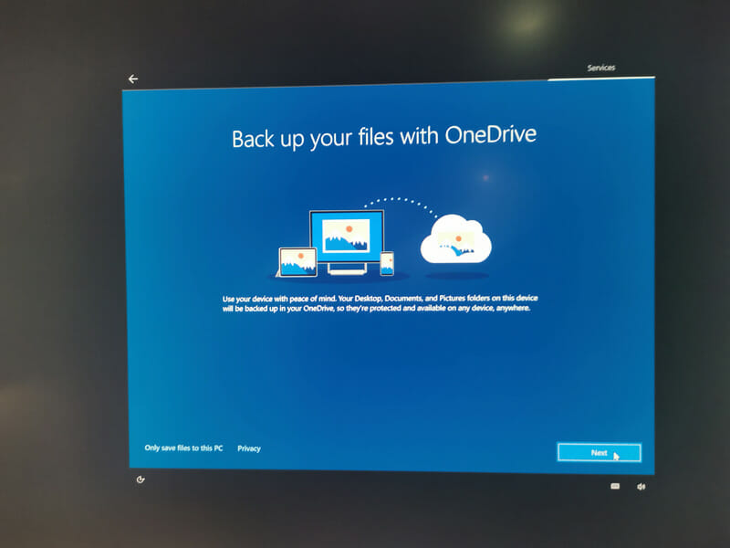 Save files to one drive?