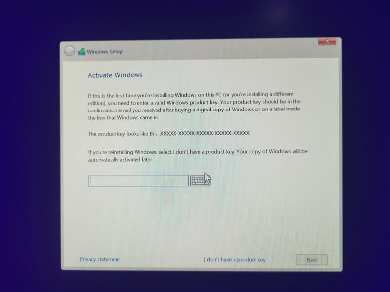 Enter Windows 10 Serial Number