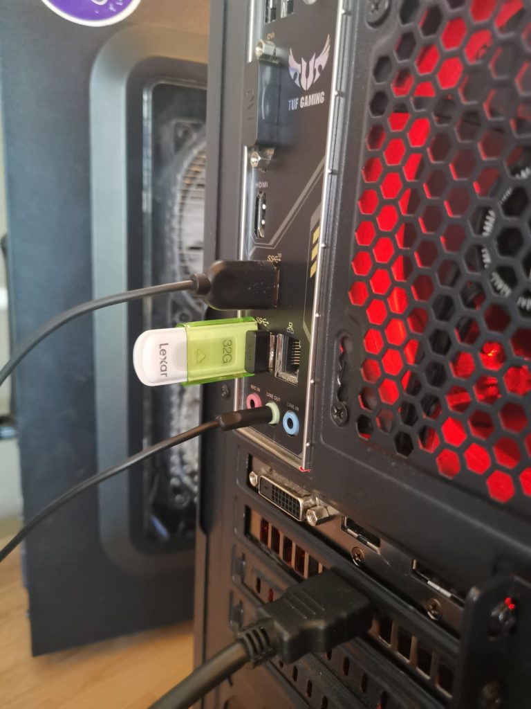 USB key in the PC