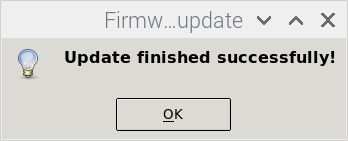 Firmware flash success
